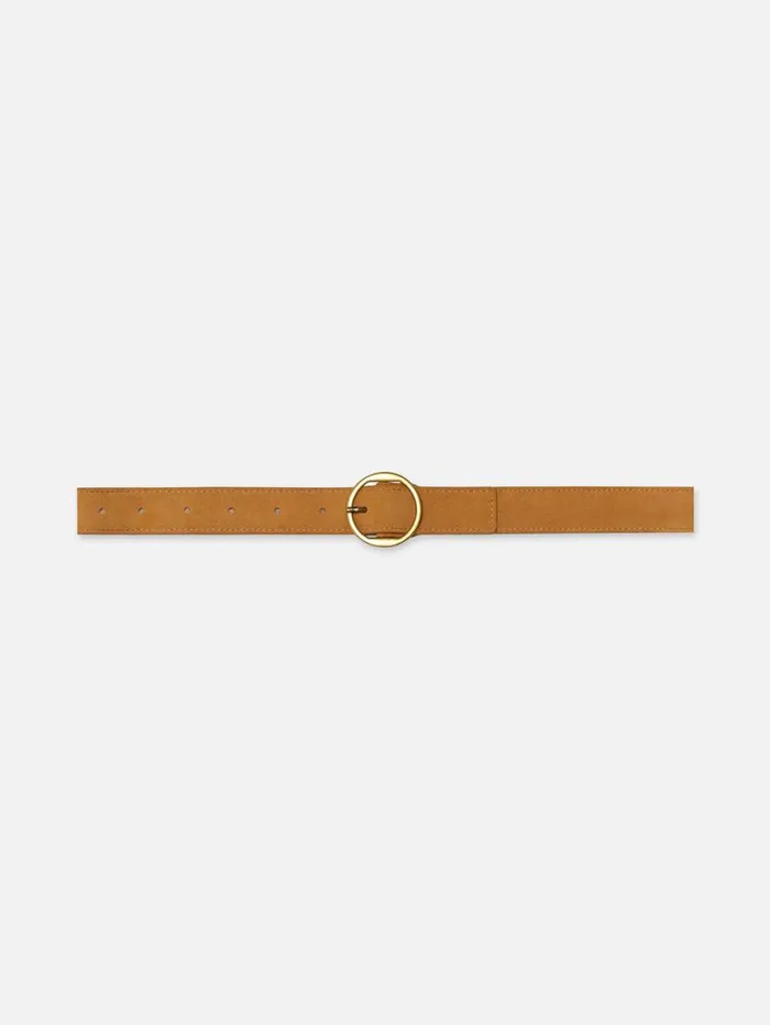 Women Belts FRAME Circle Belt 8212 Tan Suede