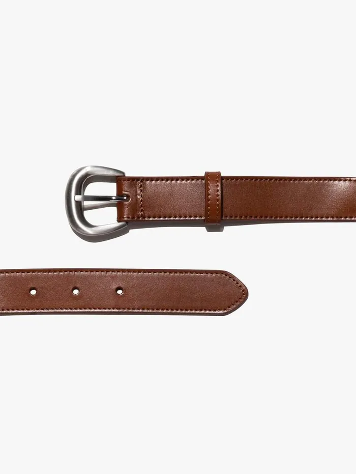 Women Belts FRAME Timeless Buckle Belt 8212 WhiskeySilver