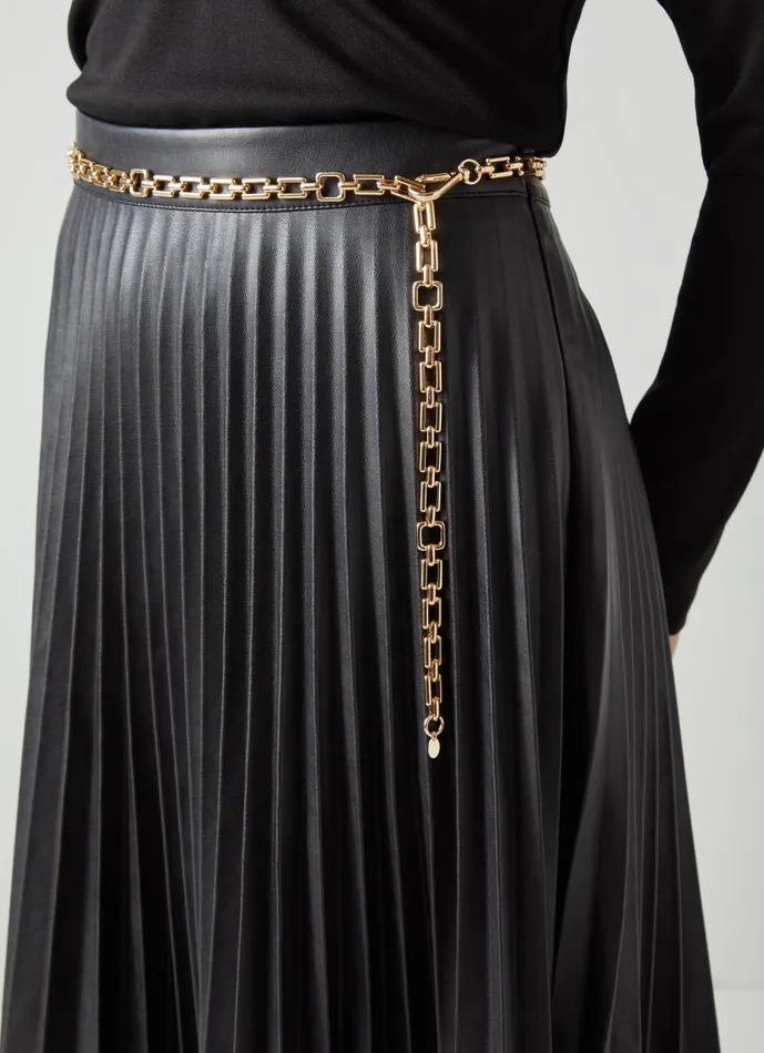 Women Belts LKBennett Alora Gold Metal Chain Belt