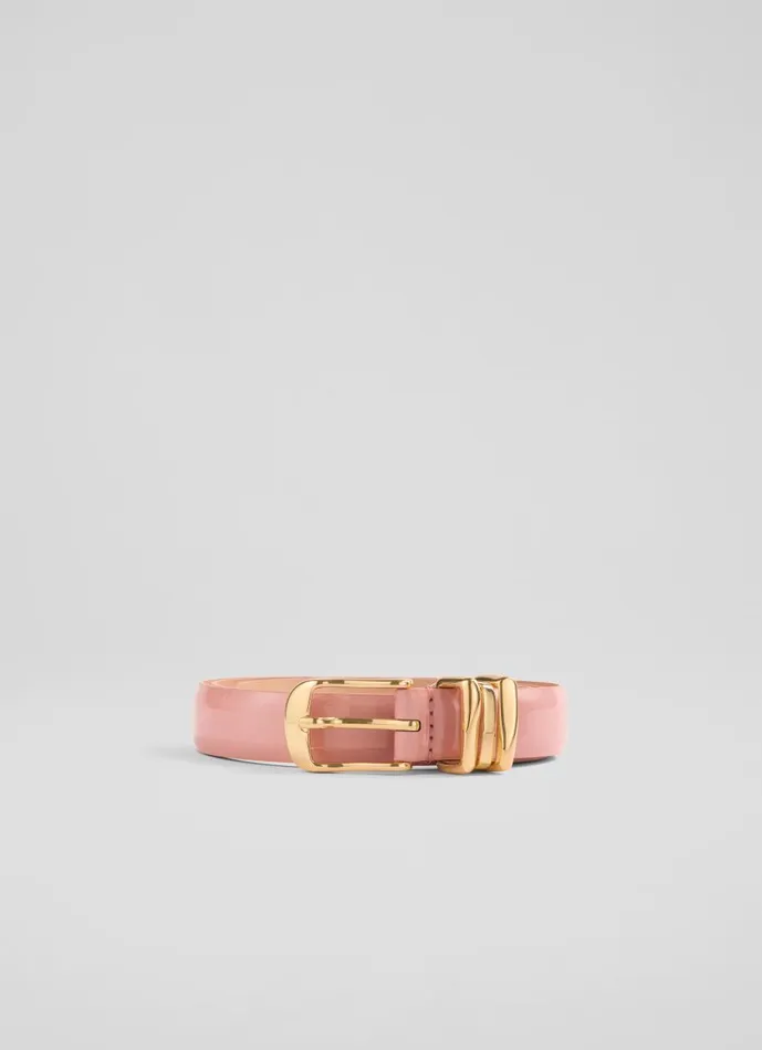 Women Belts LKBennett Georgette Pink Leather Belt