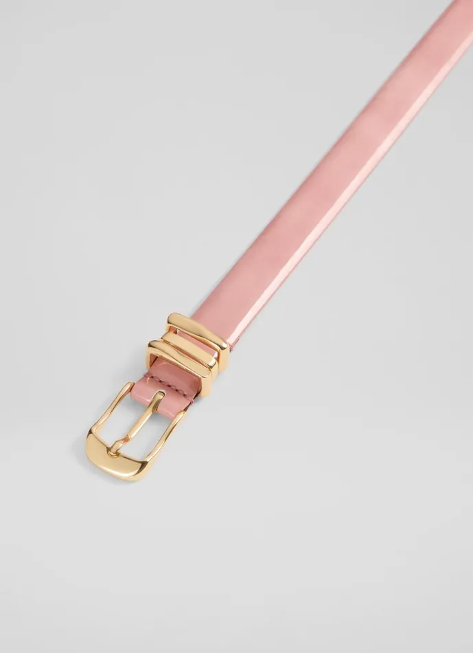 Women Belts LKBennett Georgette Pink Leather Belt
