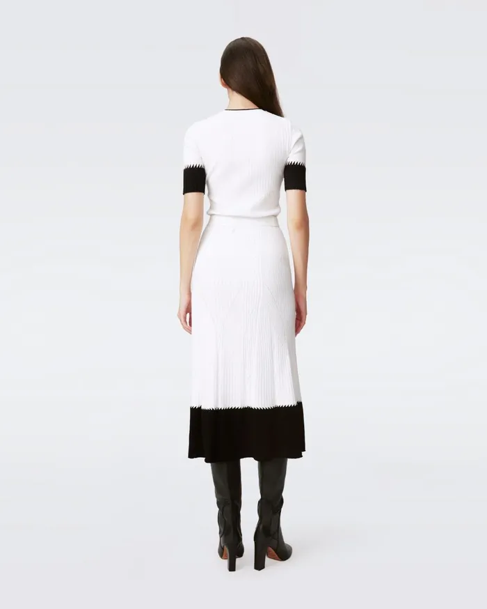 Women Benedetta Skirt Ivory And Black DVF Skirts