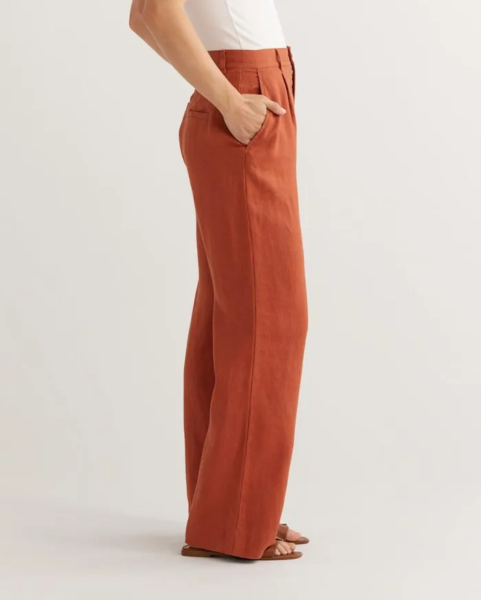 Women BIRCH BAY LINEN TROUSER PANTS Redwood Pendleton Pants and Shorts