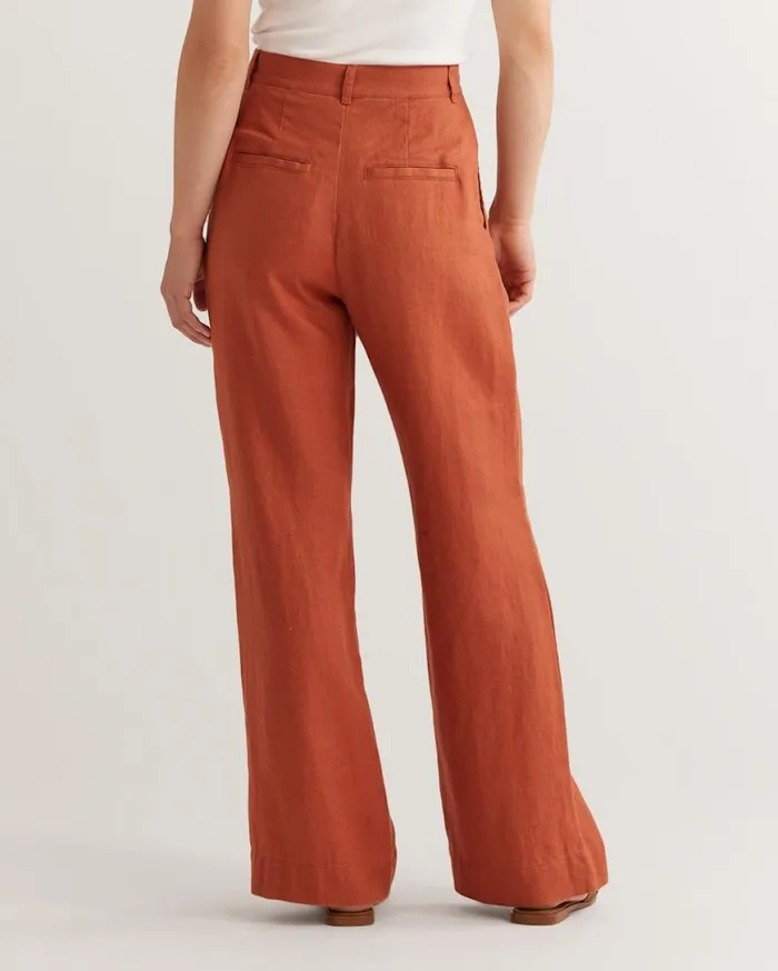 Women BIRCH BAY LINEN TROUSER PANTS Redwood Pendleton Pants and Shorts