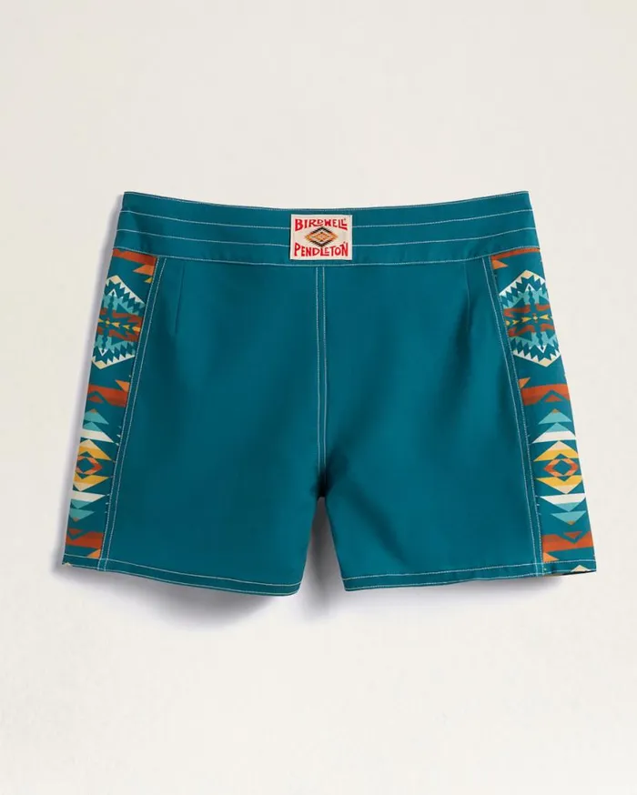 Women BIRDWELL X PENDLETON BIRDIE BOARDSHORTS Turquoise Summerland Pendleton Pants and Shorts