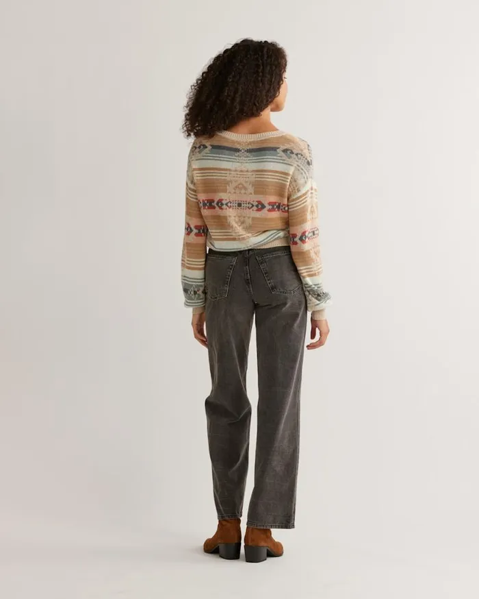 Women BISHOP SLEEVE COTTON PULLOVER Tanaqua Multi Pendleton Sweaters