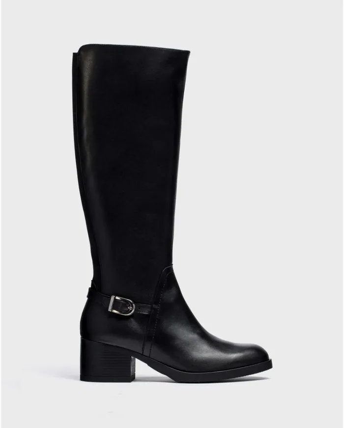 Women Black Elastic Boot Wonders Boots