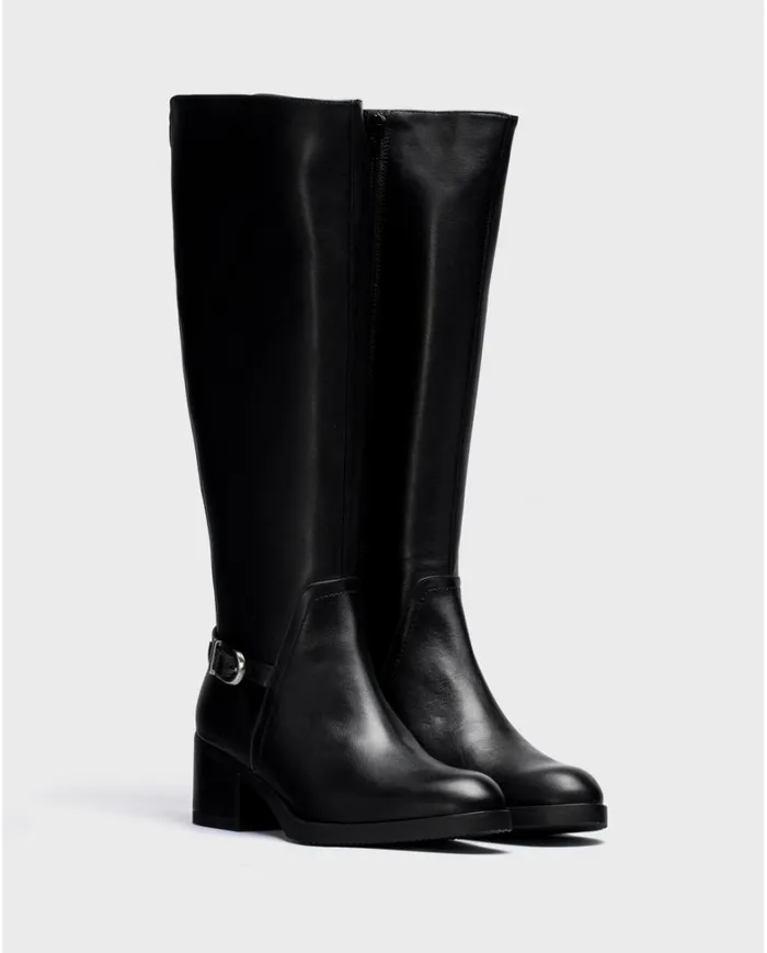 Women Black Elastic Boot Wonders Boots