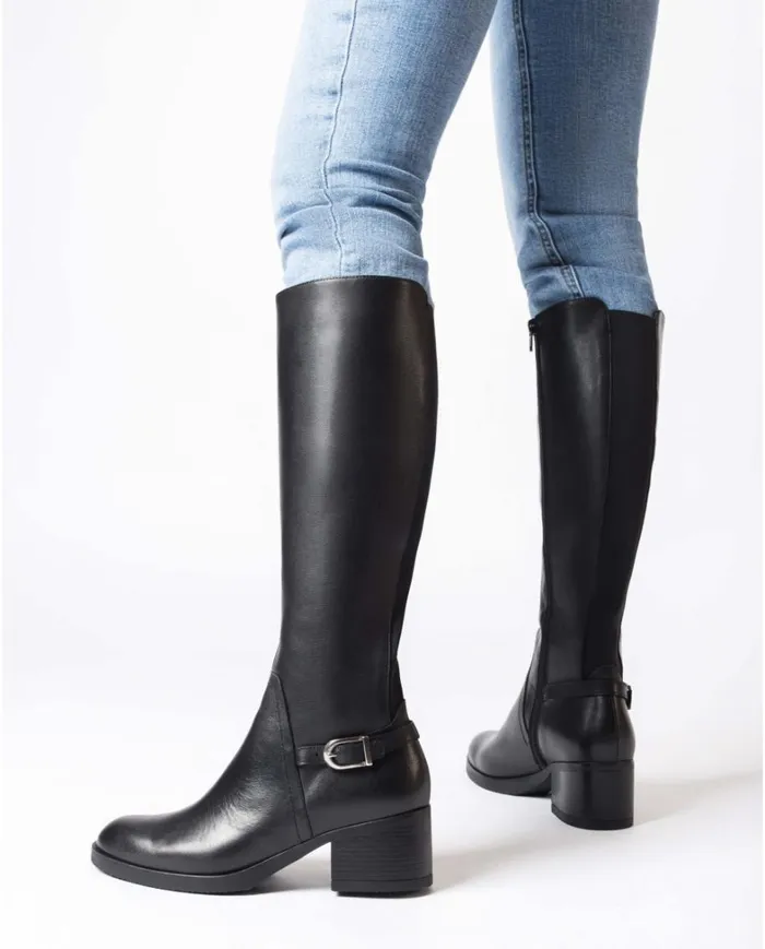 Women Black Elastic Boot Wonders Boots
