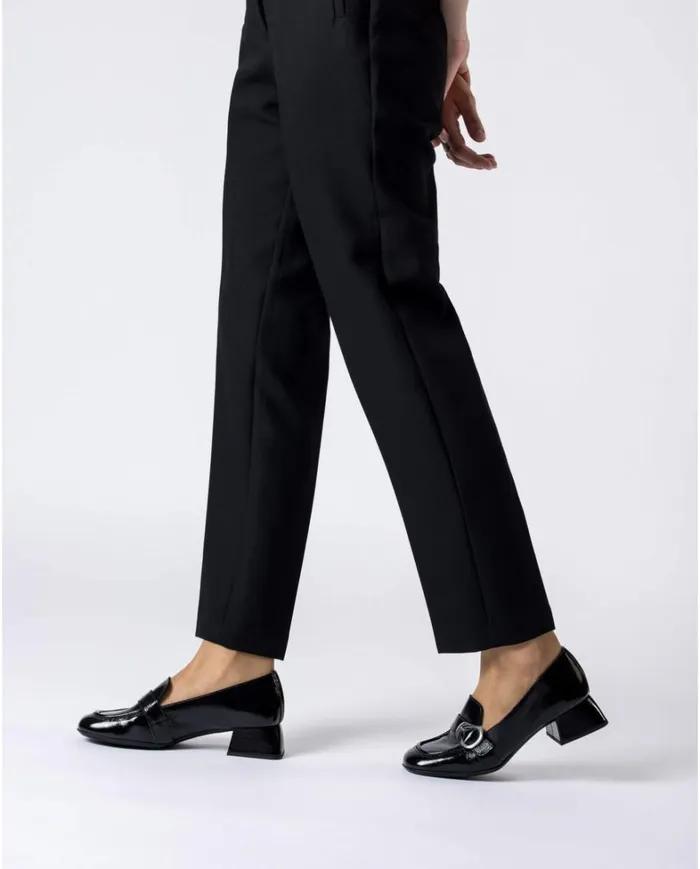Women Black JAMES Loafers Wonders Heels Women Black JAMES Loafers Wonders Heels