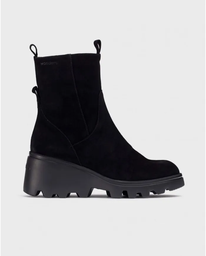 Women Black LEEDS Ankle Boots Wonders Ankle Boots