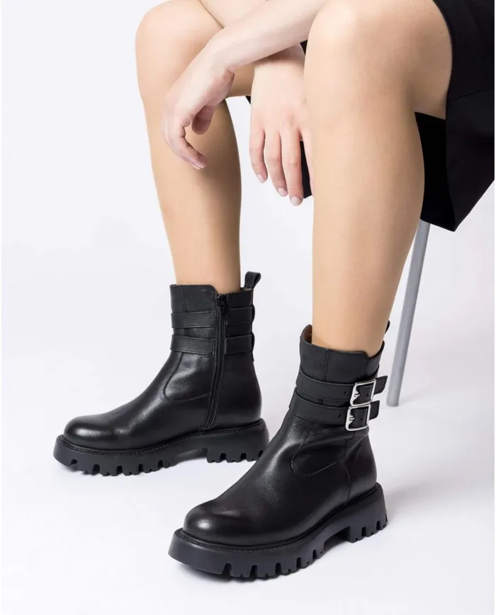 Women Black PURA Ankle Boots Wonders Ankle Boots