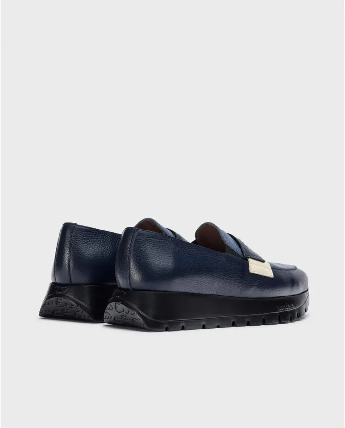 Women Blue MATERIA Moccasin Wonders Loafers Women Blue MATERIA Moccasin Wonders Loafers