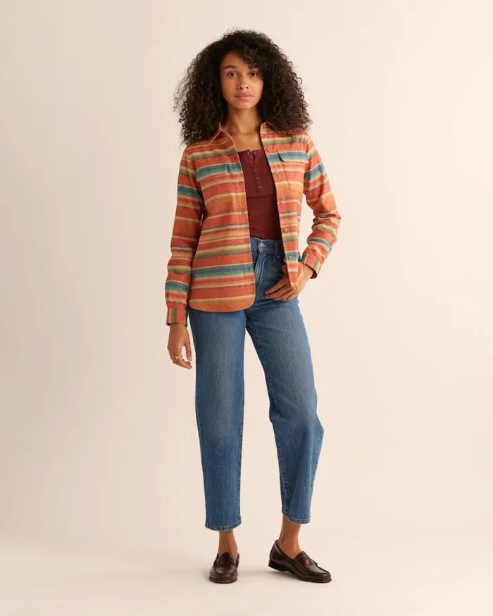Women BOARD SHIRT Blue Original Surf Pendleton Shirts and Blouses