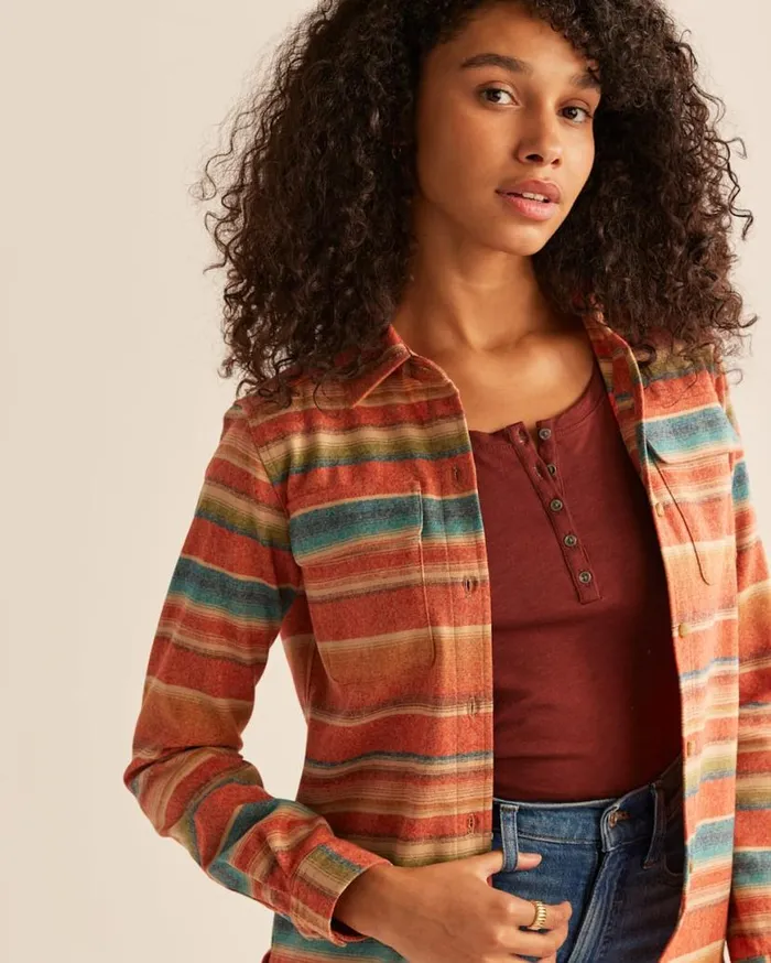 Women BOARD SHIRT Blue Original Surf Pendleton Shirts and Blouses