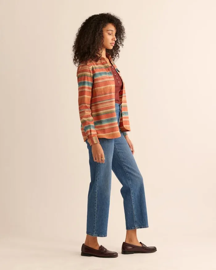 Women BOARD SHIRT Blue Original Surf Pendleton Shirts and Blouses