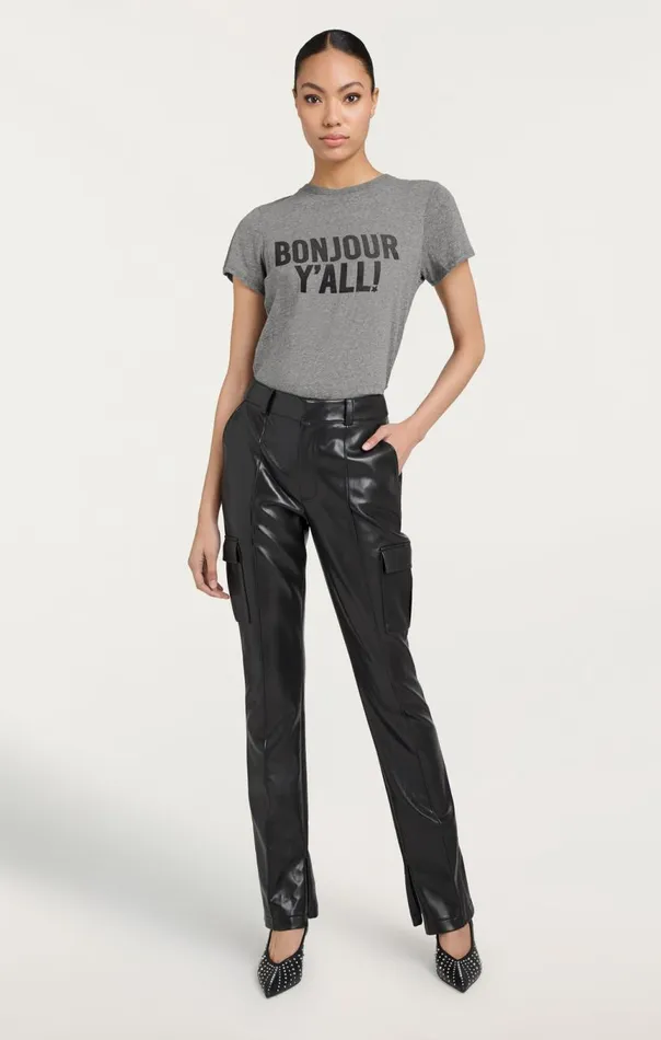 Women Bonjour Y039all Tee Heathergreyblack Cinq Sept Tees