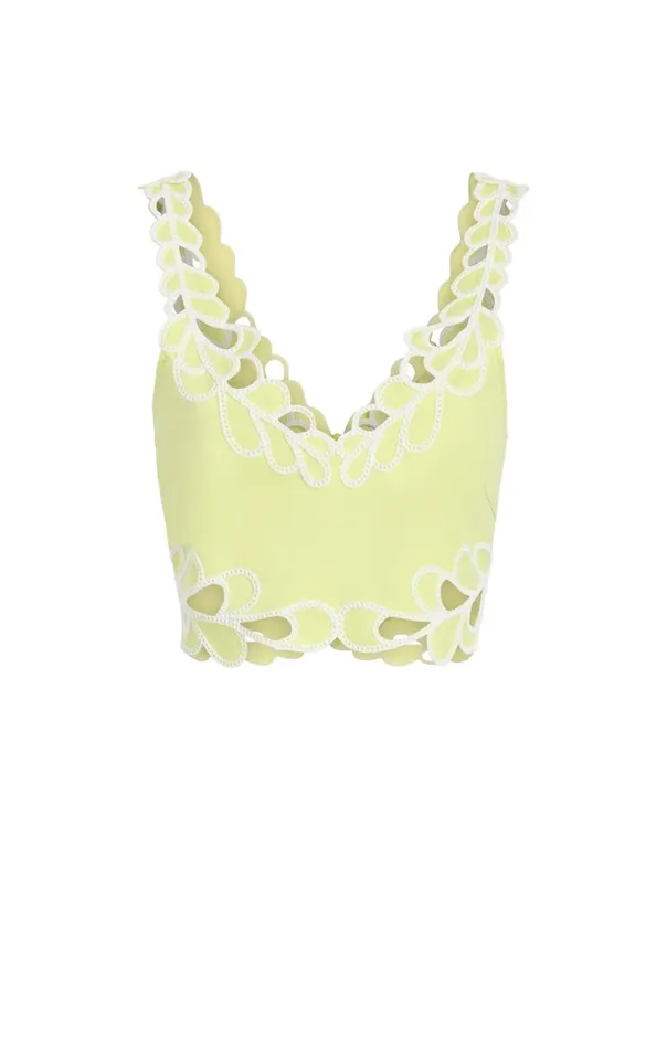 Women Bonnie Top Limekisswhite Cinq Sept Tank Tops and Camisoles