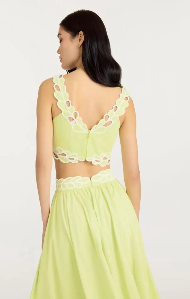 Women Bonnie Top Limekisswhite Cinq Sept Tank Tops and Camisoles