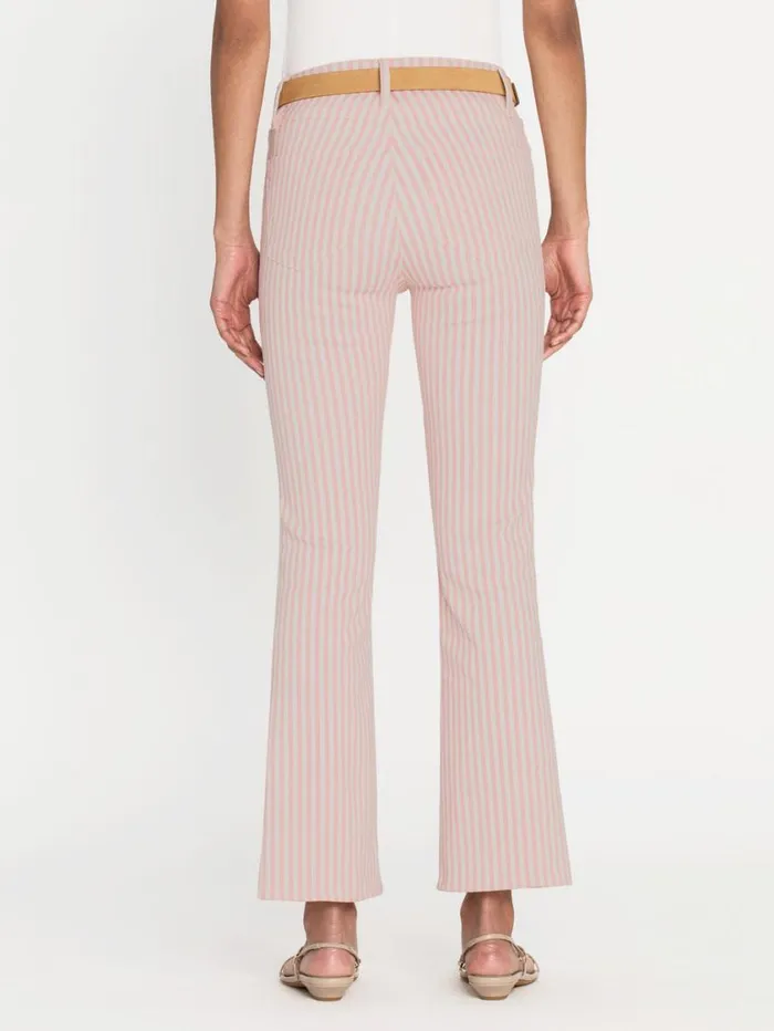 Women Bootcut FRAME Le Crop Mini Boot 8212 Dusty Pink Stripe