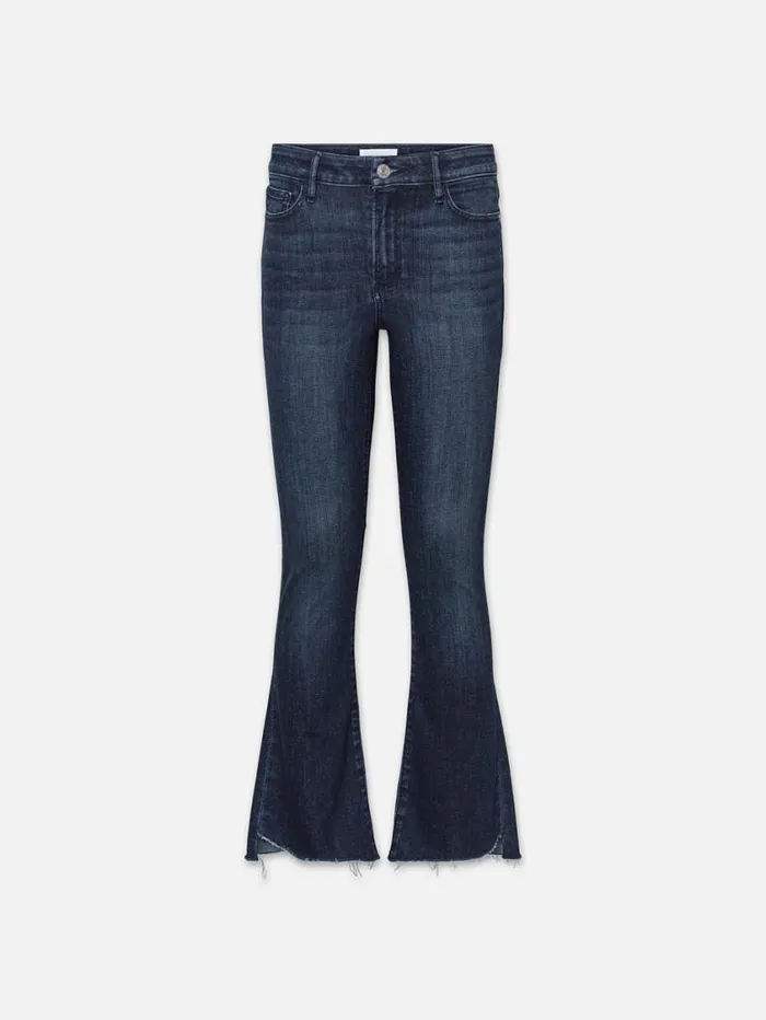 Women Bootcut FRAME Le Crop Mini Boot Cascade Hem 8212 Naples