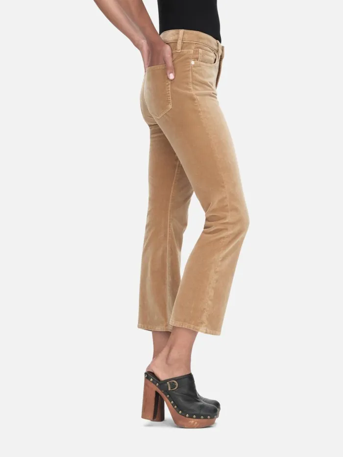 Women Bootcut FRAME Le Crop Mini Boot Velveteen 8212 Camel Women Bootcut FRAME Le Crop Mini Boot Velveteen 8212 Camel
