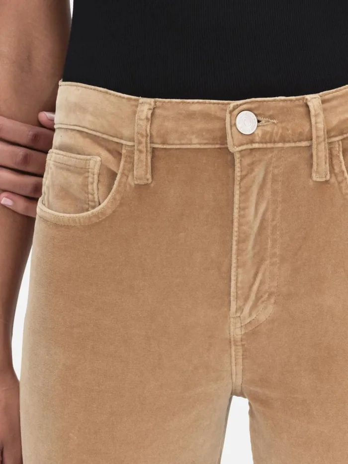 Women Bootcut FRAME Le Crop Mini Boot Velveteen 8212 Camel Women Bootcut FRAME Le Crop Mini Boot Velveteen 8212 Camel