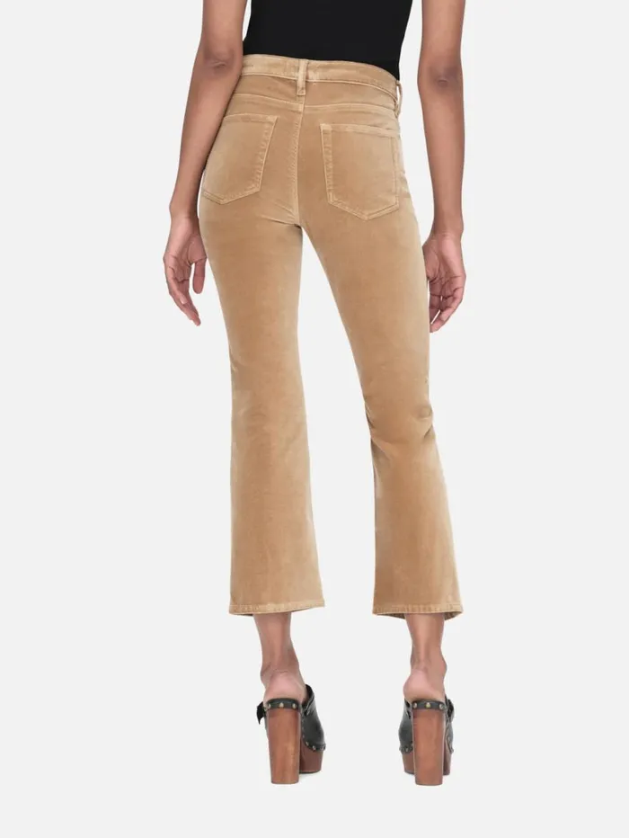 Women Bootcut FRAME Le Crop Mini Boot Velveteen 8212 Camel Women Bootcut FRAME Le Crop Mini Boot Velveteen 8212 Camel