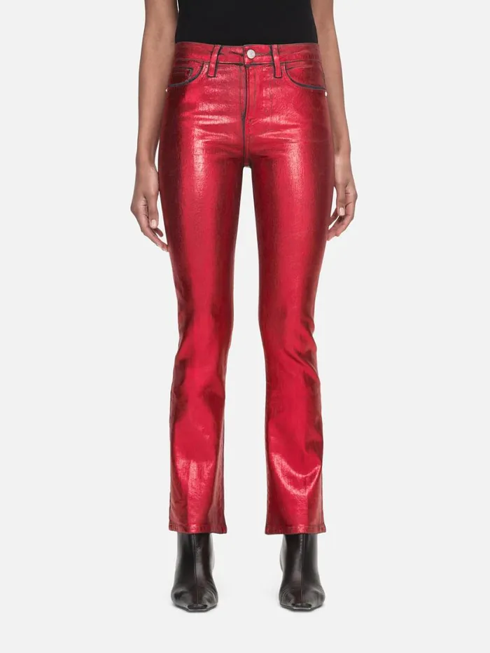 Women Bootcut FRAME Lunar New Year Crop Mini Boot 8212 Red Chrome Women Bootcut FRAME Lunar New Year Crop Mini Boot 8212 Red Chrome