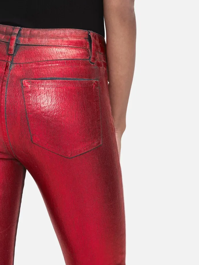 Women Bootcut FRAME Lunar New Year Crop Mini Boot 8212 Red Chrome Women Bootcut FRAME Lunar New Year Crop Mini Boot 8212 Red Chrome