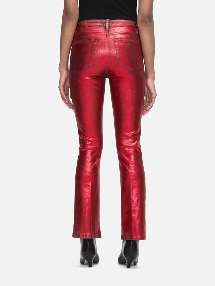 Women Bootcut FRAME Lunar New Year Crop Mini Boot 8212 Red Chrome Women Bootcut FRAME Lunar New Year Crop Mini Boot 8212 Red Chrome