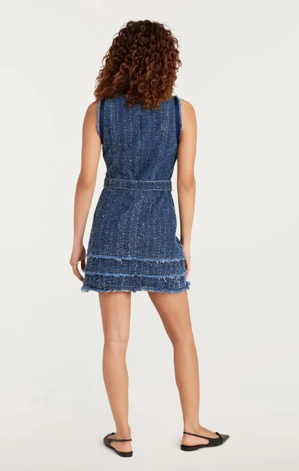 Women Boucle Denim Mindie Dress Indigo Cinq Sept Mini