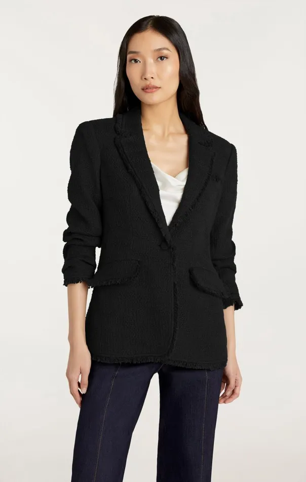 Women Boucle Khloe Blazer Black Cinq Sept Blazers