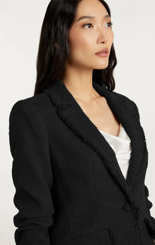 Women Boucle Khloe Blazer Black Cinq Sept Blazers