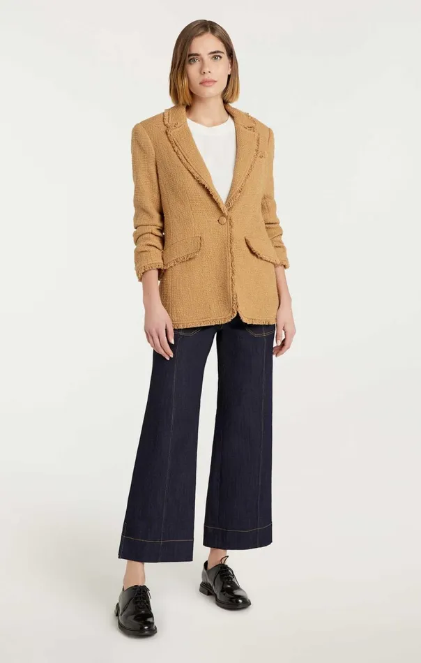 Women Boucle Khloe Blazer Sahara Cinq Sept Jackets
