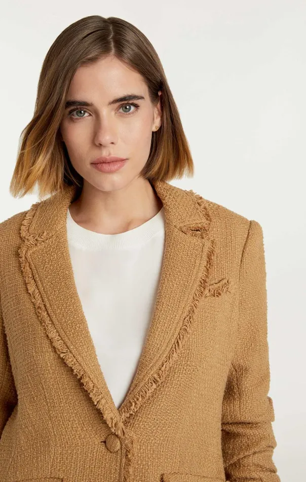 Women Boucle Khloe Blazer Sahara Cinq Sept Jackets