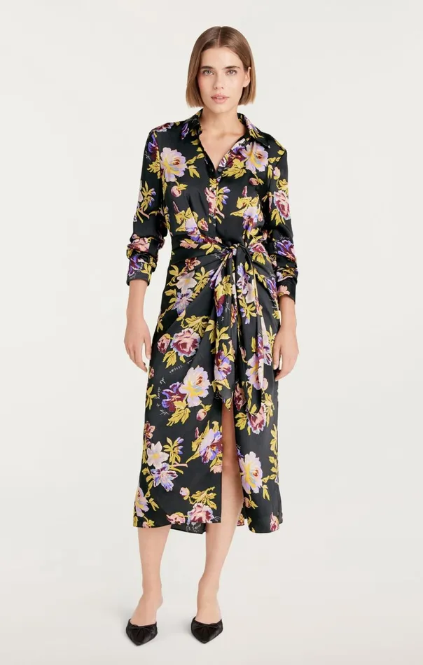 Women Brigitte Floral Jacey Dress Blackmulti Cinq Sept Midi