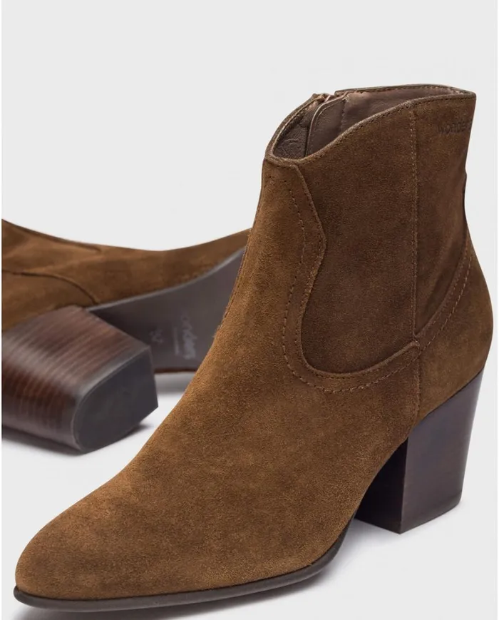 Women Brown CANE Ankle Boot Wonders Ankle Boots
