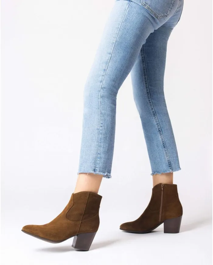 Women Brown CANE Ankle Boot Wonders Ankle Boots