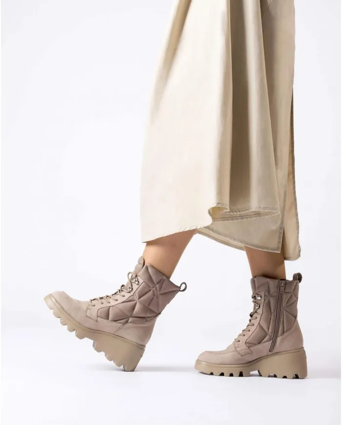 Women Brown SILVER Ankle Boots Wonders Ankle Boots