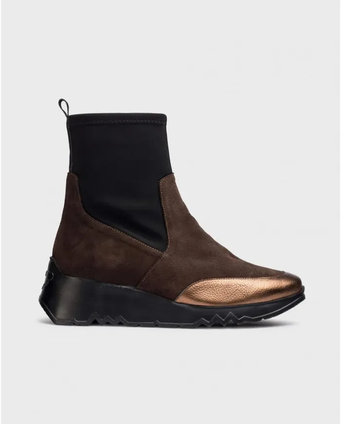 Women Brown SINGAPUR Ankle Boots Wonders Ankle Boots