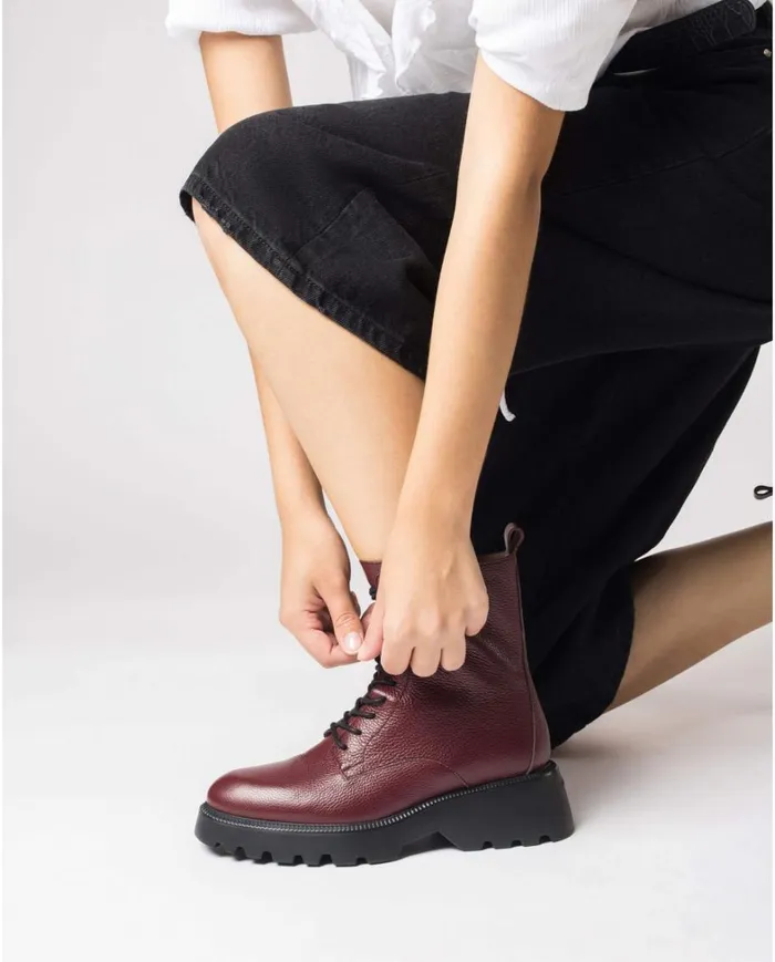 Women Burgundy ATARI Ankle Boot Wonders Ankle Boots