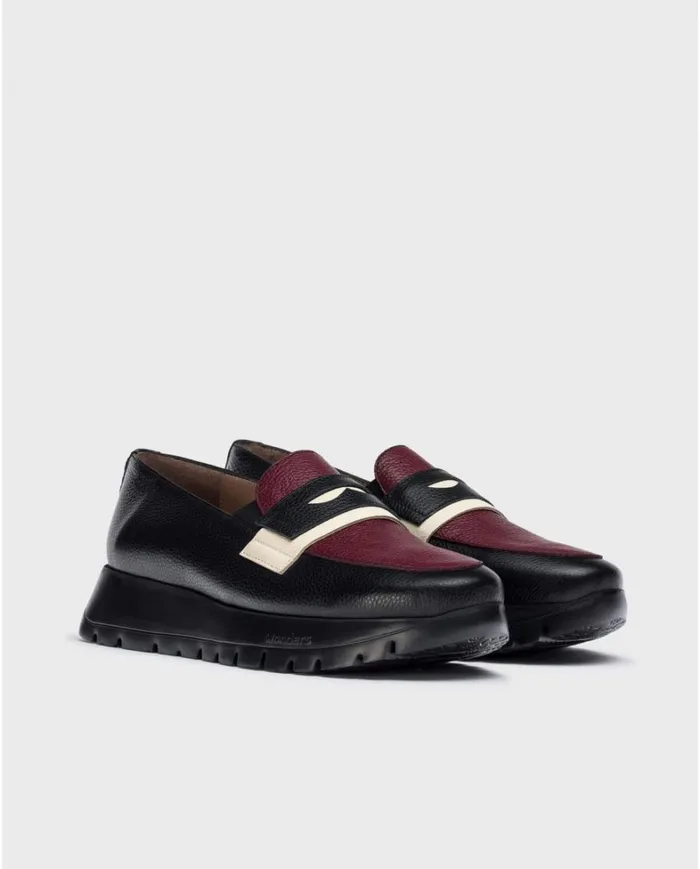 Women Burgundy MATERIA Moccasin Wonders Loafers Women Burgundy MATERIA Moccasin Wonders Loafers
