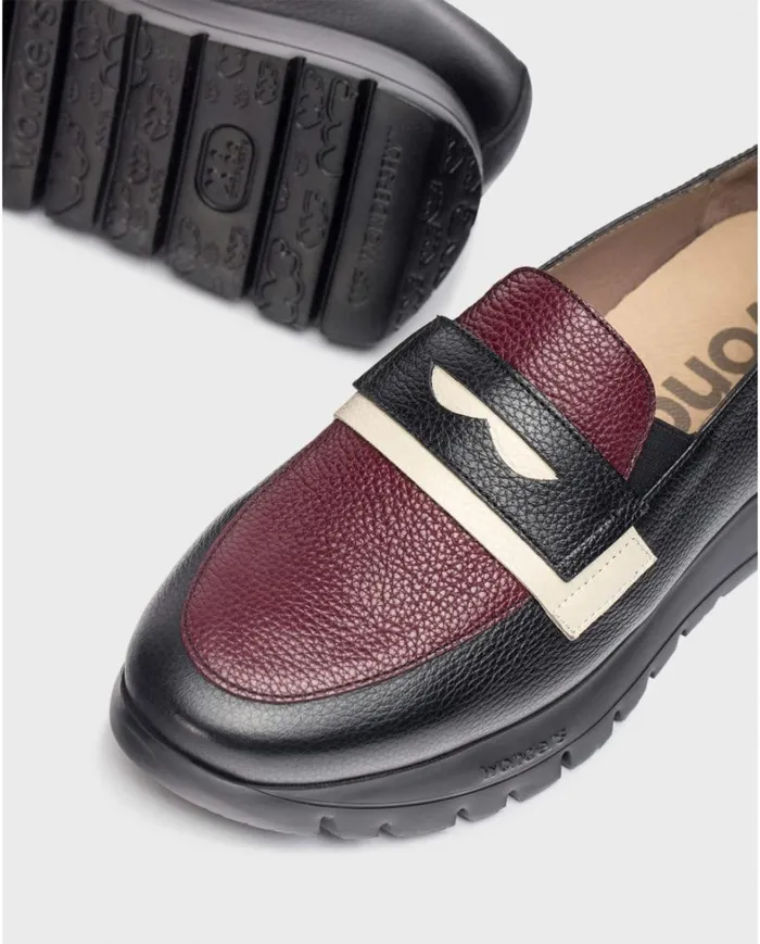 Women Burgundy MATERIA Moccasin Wonders Loafers Women Burgundy MATERIA Moccasin Wonders Loafers