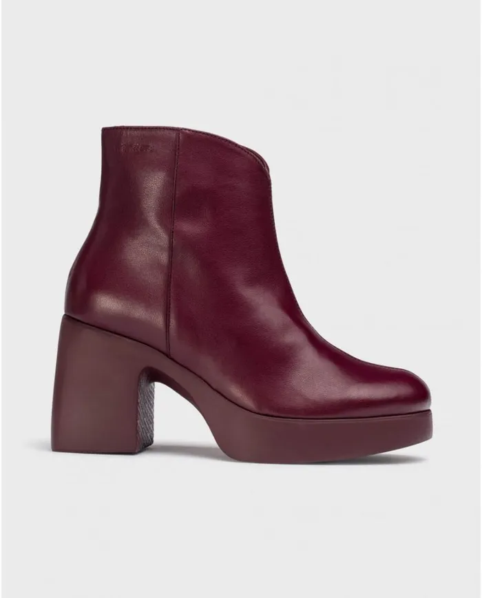 Women Burgundy PAROS Ankle Boot Wonders Ankle Boots