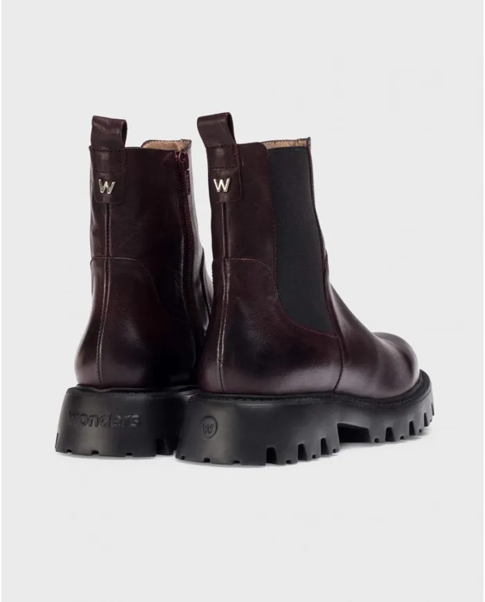 Women Burgundy PURA Ankle Boots Wonders Ankle Boots