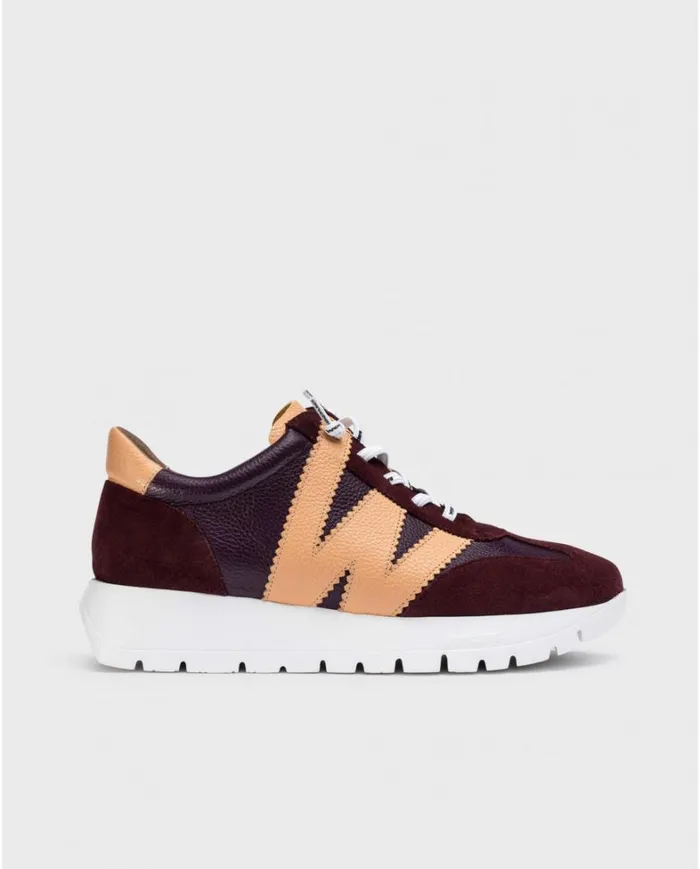 Women Burgungy RACER Sneaker Wonders Flat Shoes