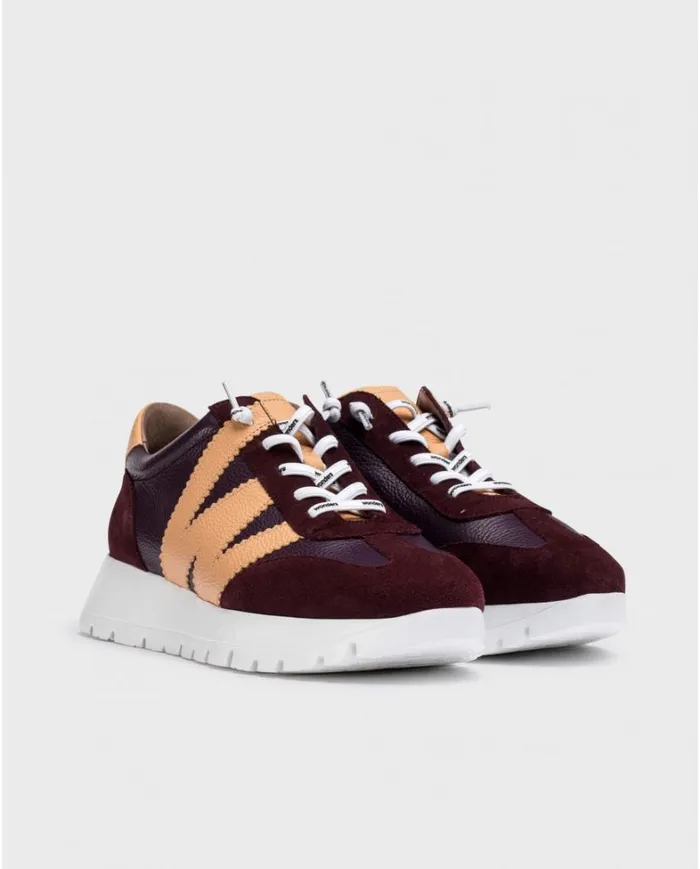 Women Burgungy RACER Sneaker Wonders Flat Shoes