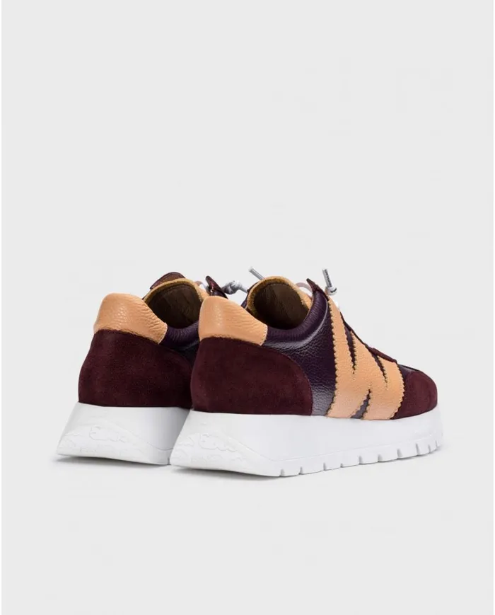 Women Burgungy RACER Sneaker Wonders Flat Shoes