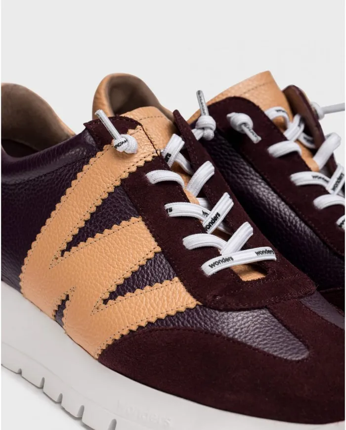 Women Burgungy RACER Sneaker Wonders Flat Shoes